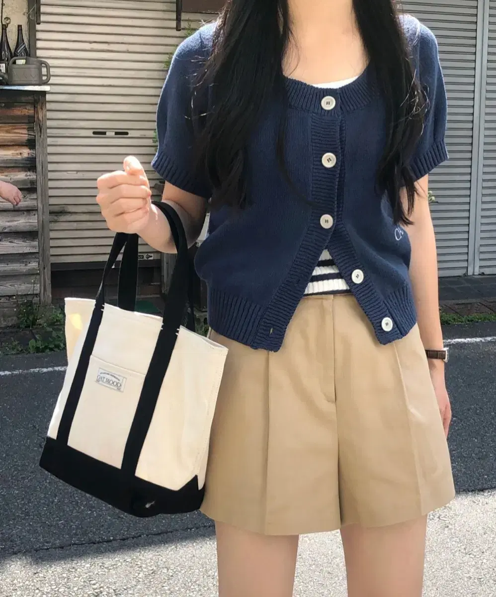 98도씨 오트 OAT Medieum Tote Canvas Bag 블랙